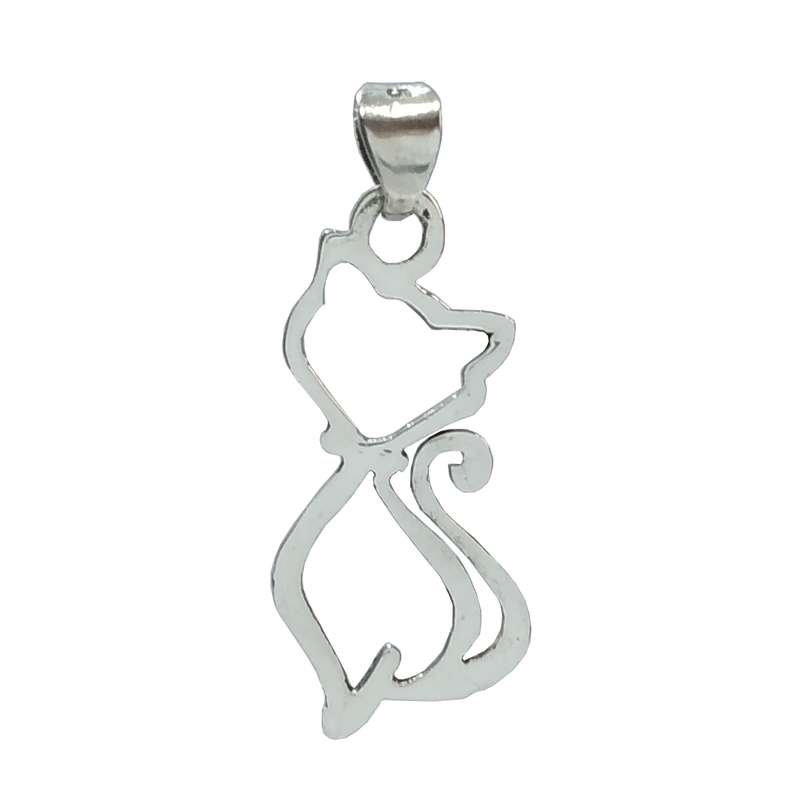 آویز گردنبند نقره مدل گربه دست ساز آویز گردنبند نقره مدل گربه دست ساز