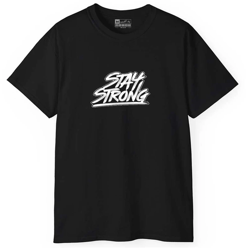 تی شرت آستین کوتاه مردانه پاد آفرین مدل متن دار کد 0348