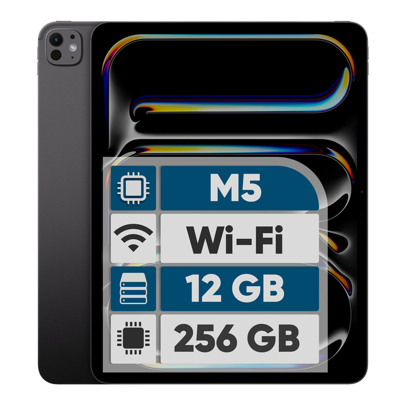 تبلت 13 اینچ اپل مدل IPad Pro 2025 M5 Wi-Fi ظرفیت 256 گیگابایت و رم 12 گیگابایت، رزولوشن دوربین 12 مگاپیکسل، پشتیبانی از قلم و کیبورد 