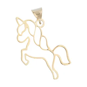 آویز گردنبند طلا 18 عیار زنانه قیراط طرح اسب کد GH4685