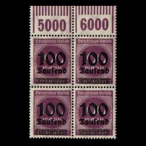 تمبر یادگاری طرح آلمان مدل 100.000 مارک 1923 بسته 4 عددی
