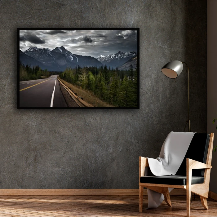 تابلو نوری بکلیت طرح منظره طبیعت و جاده مدل B-D1415