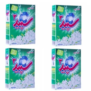 پودر ماشین لباسشویی سپید 3 مقدار 500 گرم مجموعه 4 عددی