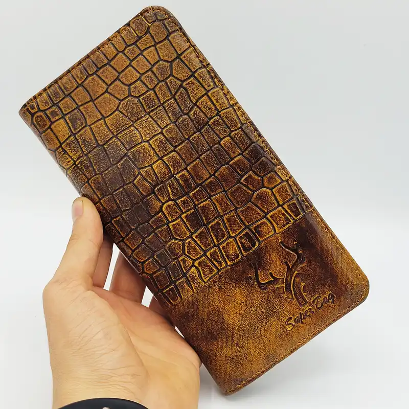 کیف پول سوپر بگ مدل چرم گاوی طرح پوست شیر