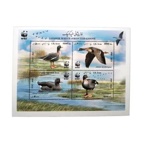 تمبر یادگاری مدل غاز پیشانی سفید کد IR2315 مجموعه 4 عددی