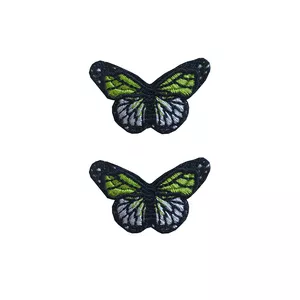 استیکر پارچه و لباس مدل پروانه کد 1 بسته دو عددی