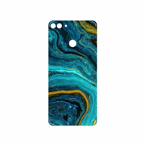 MAHOOT Turquoise marblewith golden streaks Cover Sticker for Huawei Y9 2018