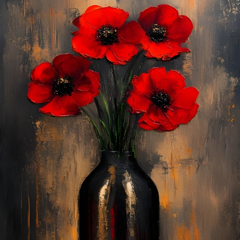 کاغذ دیواری مدل بطری گل کد PY445