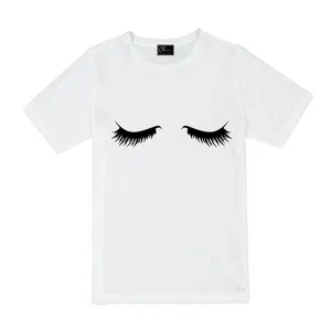 تی شرت دخترانه مدل چشمک کد J04 رنگ سفید