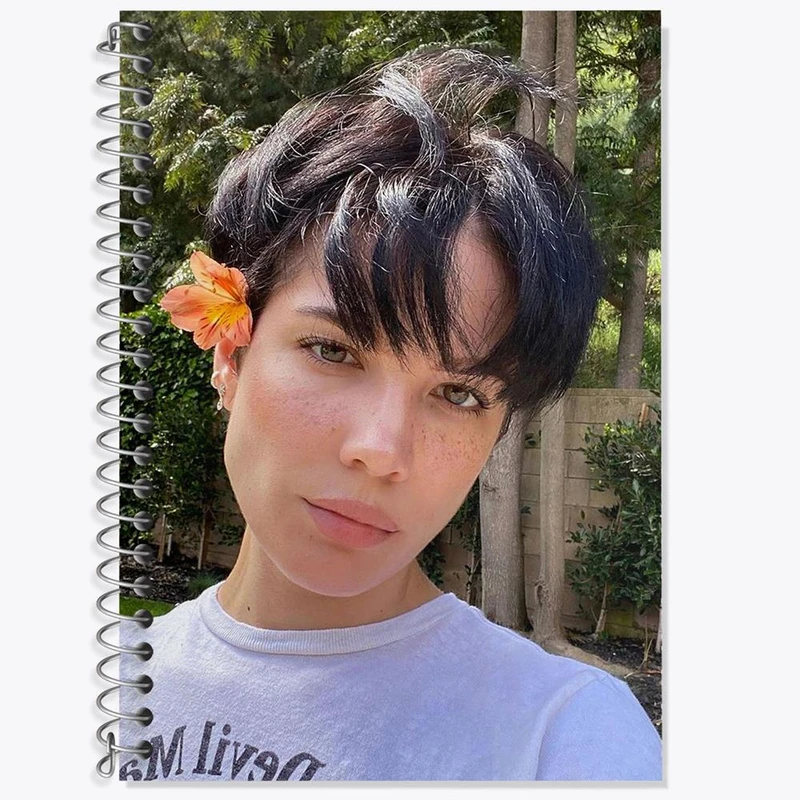 دفتر زبان 50 برگ خندالو مدل سه خط طرح هالزی Halsey کد 19092