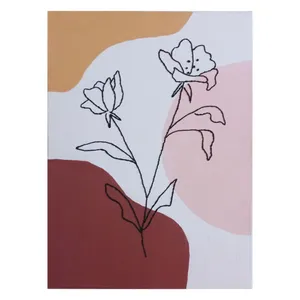 تابلو نقاشی رنگ روغن طرح گل مدل گلدوزی کد M21