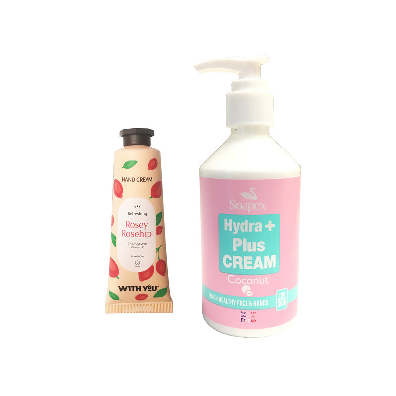 کرم آبرسان و مرطوب کننده سوپکس مدل Coconut حجم 250 میلی لیتر به همراه کرم مرطوب کننده ویت یو مدل Rosey Rosehip حجم 50 میلی لیتر 