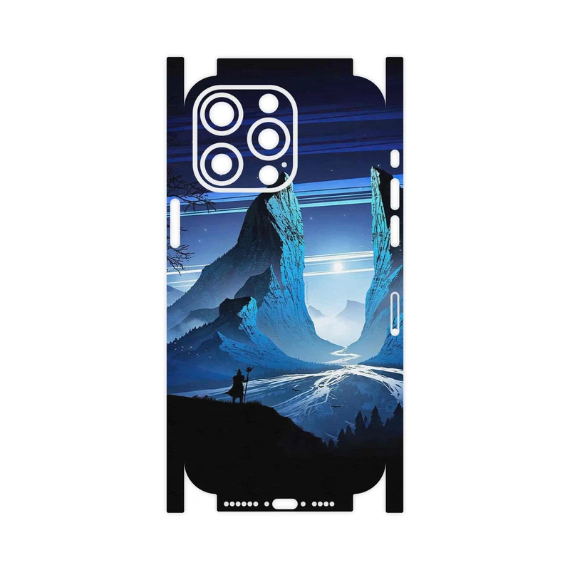 برچسب پوششی ماهوت مدل Blue Mountains Digital Art-FullSkin مناسب برای گوشی موبایل اپل iPhone 15 Pro Max