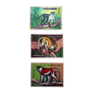 تمبر یادگاری مدل میمون کد bc-1848 مجموعه 3 عددی