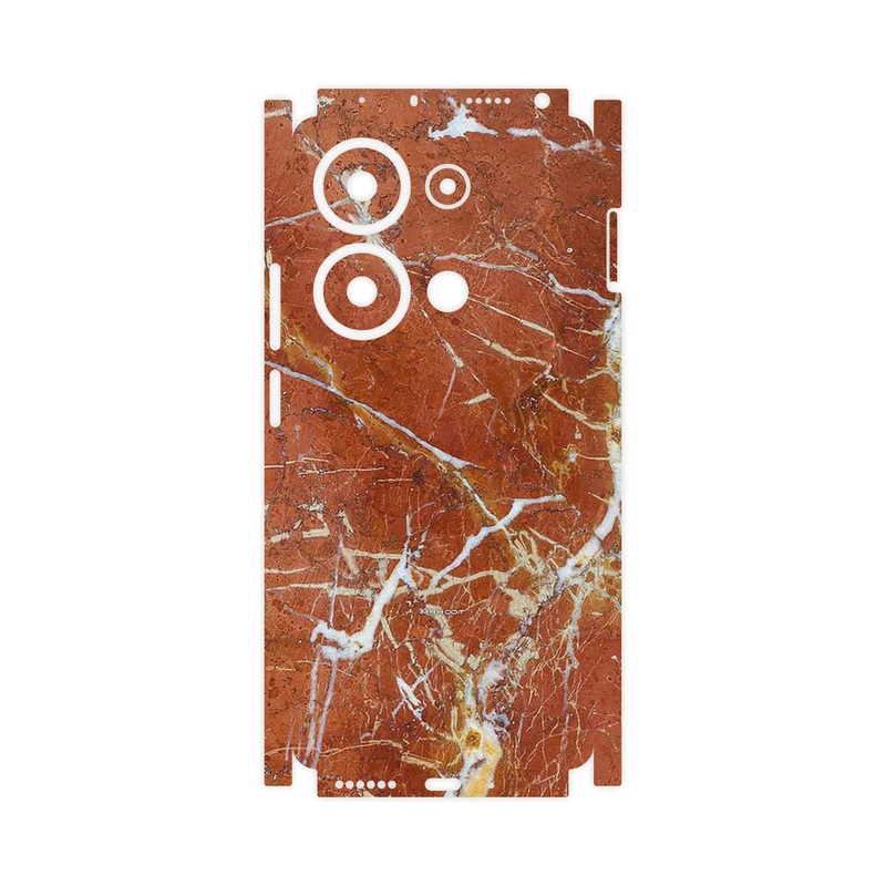 برچسب پوششی ماهوت مدل Red Marble-FullSkin مناسب برای گوشی موبایل شیائومی Redmi Note 13 Pro 4G
