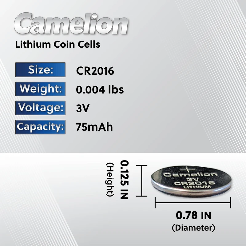 عکس شماره 3 : باتری سکه ای کملیون مدل cr2016 بسته 2 عددی