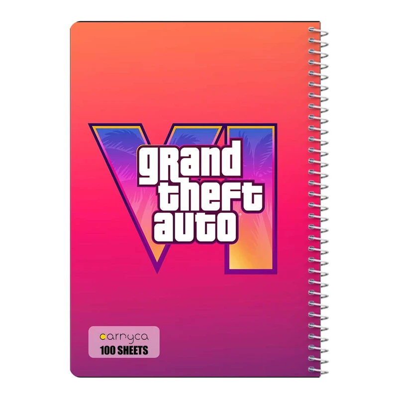 دفتر مشق 100 برگ سیمی کارنیکا طرح جی تی ای Grand Theft Auto کد 65143