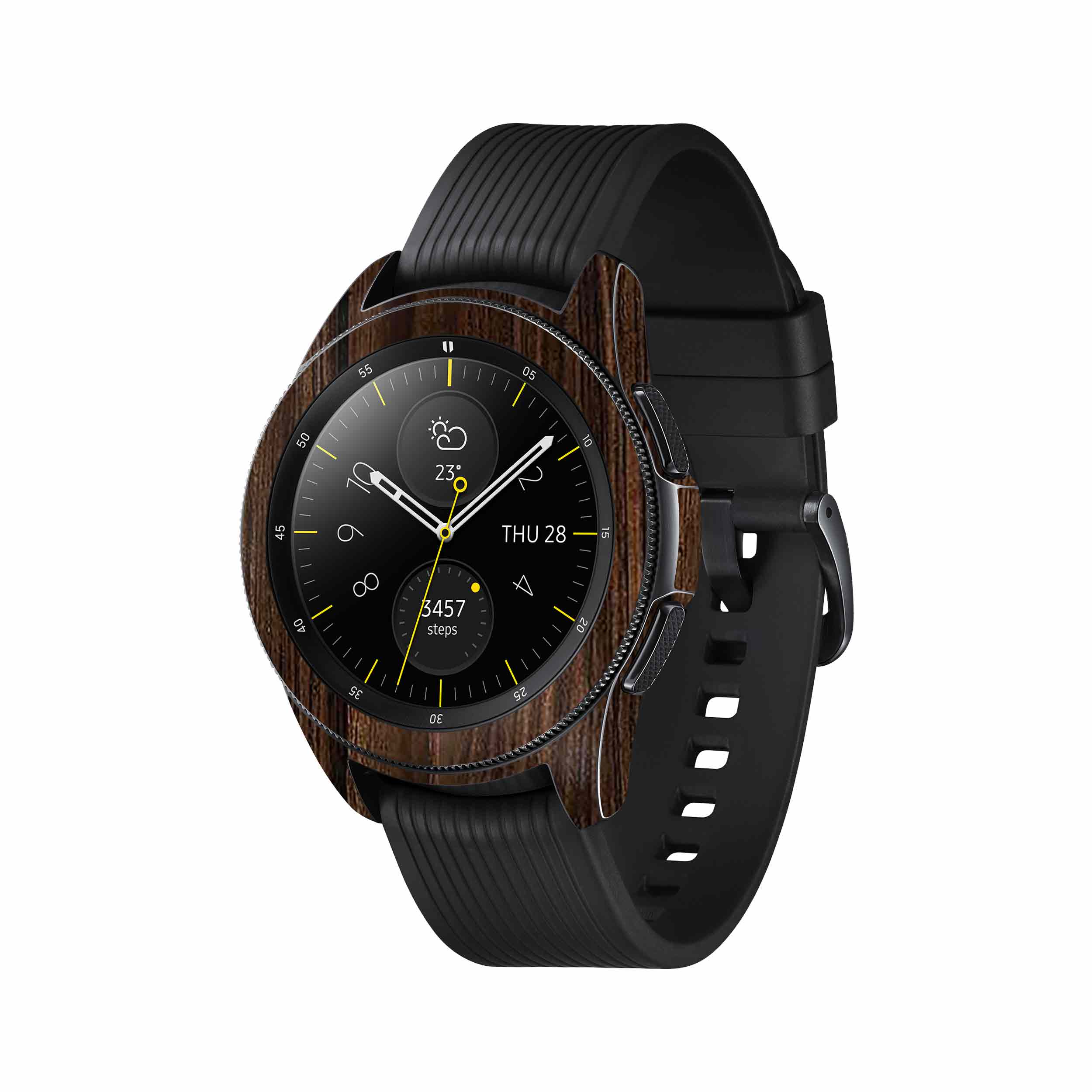 برچسب ماهوت طرح Dark-Walnut-Wood مناسب برای ساعت هوشمند سامسونگ Galaxy Watch 42mm