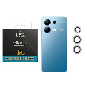 محافظ لنز دوربین ال کا جی مدل نگین دار مناسب برای گوشی موبایل شیائومی Redmi 13 4G