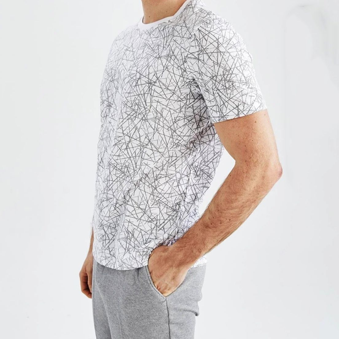 تی شرت آستین کوتاه مردانه دفکتو مدل 3G16T -  - 2