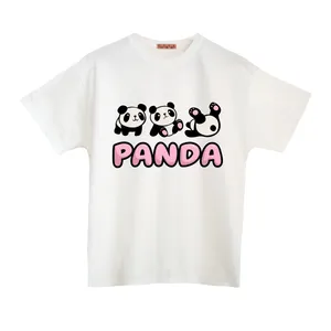 تی شرت آستین کوتاه زنانه مدل پاندا رنگ سفید