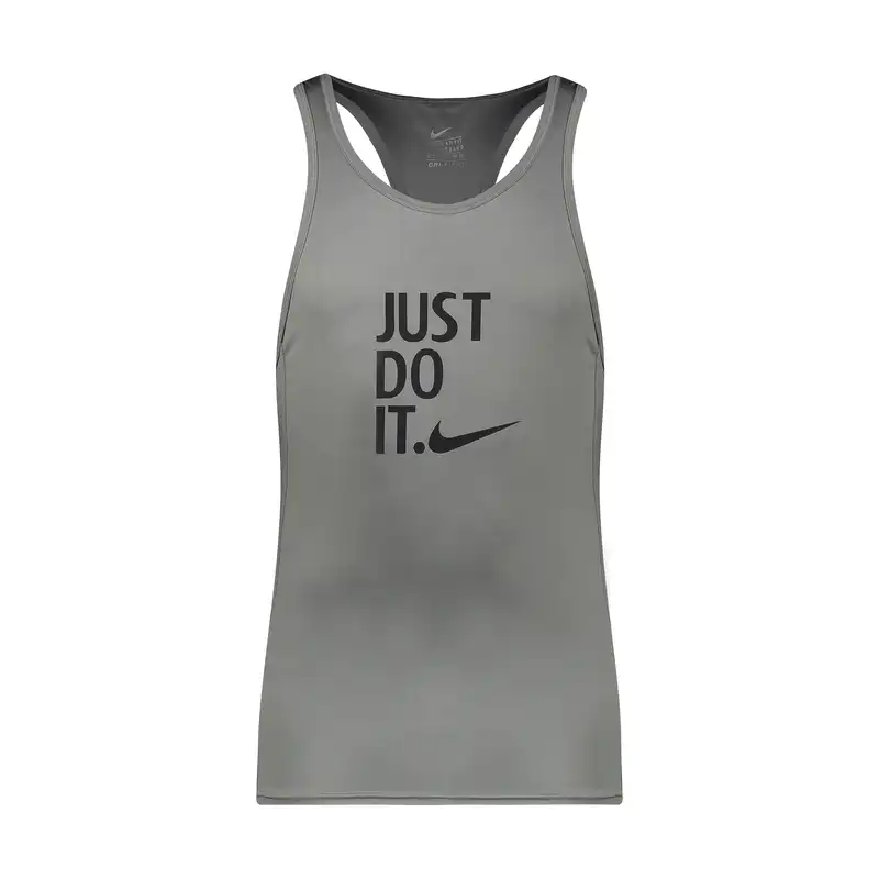 تاپ ورزشی مردانه مدل 01 طرح JUST DO IT رنگ طوسی