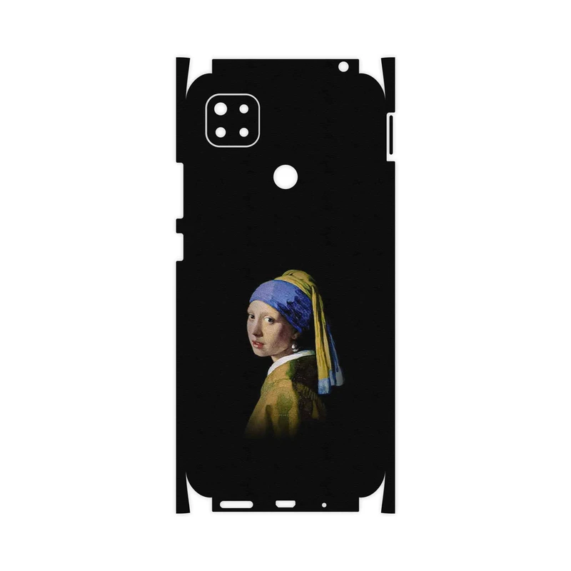 برچسب پوششی ماهوت مدل Girl with a Pearl Earring of Vermeer-FullSkin مناسب برای گوشی موبایل شیائومی Redmi 9 Activ