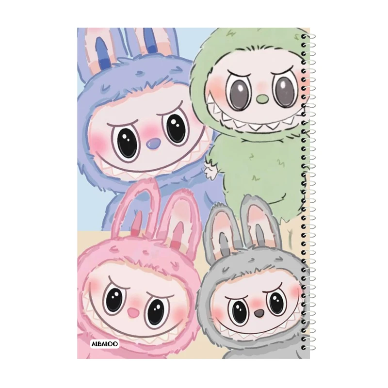 دفتر مشق 100 برگ آلبالو طرح لبوبو کد 2102