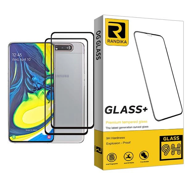 محافظ صفحه نمایش راندیکا مدل Glass MIX002 مناسب برای گوشی موبایل سامسونگ Galaxy A80 بسته دو عددی