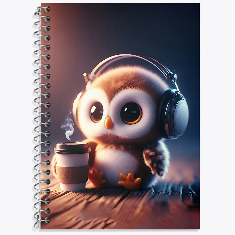 دفتر لغت 50 برگ خندالو طرح جغد بامزه کد N2510