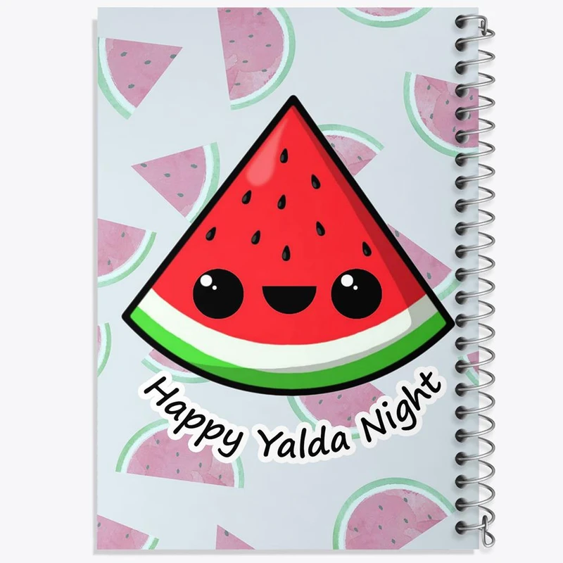 دفتر شطرنجی 50 برگ خندالو طرح شب یلدا کد 10764