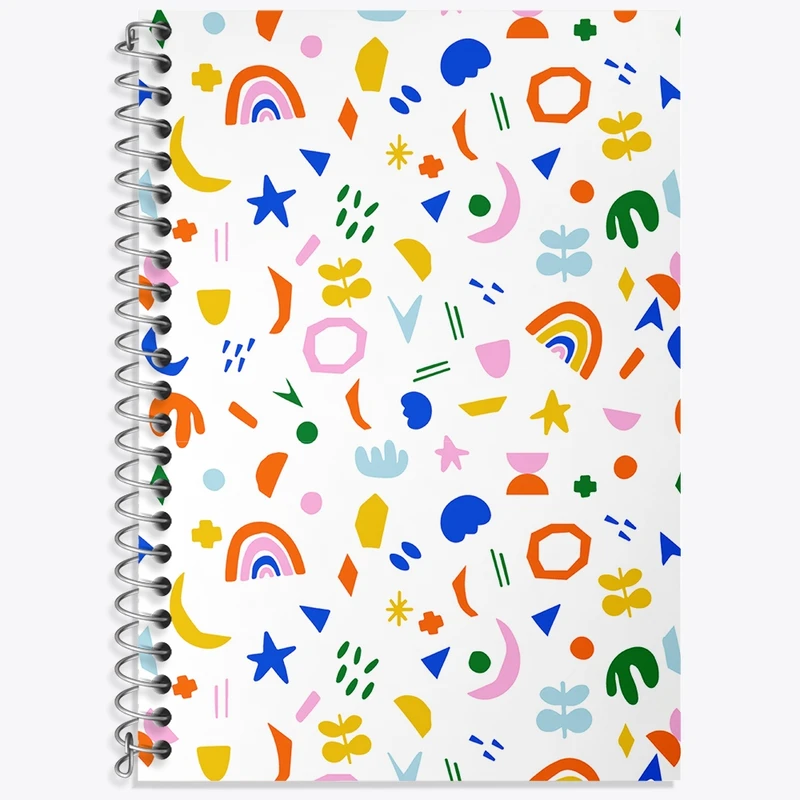 دفتر زبان 50 برگ خندالو مدل سه خط طرح پترن فانتزی کد N724