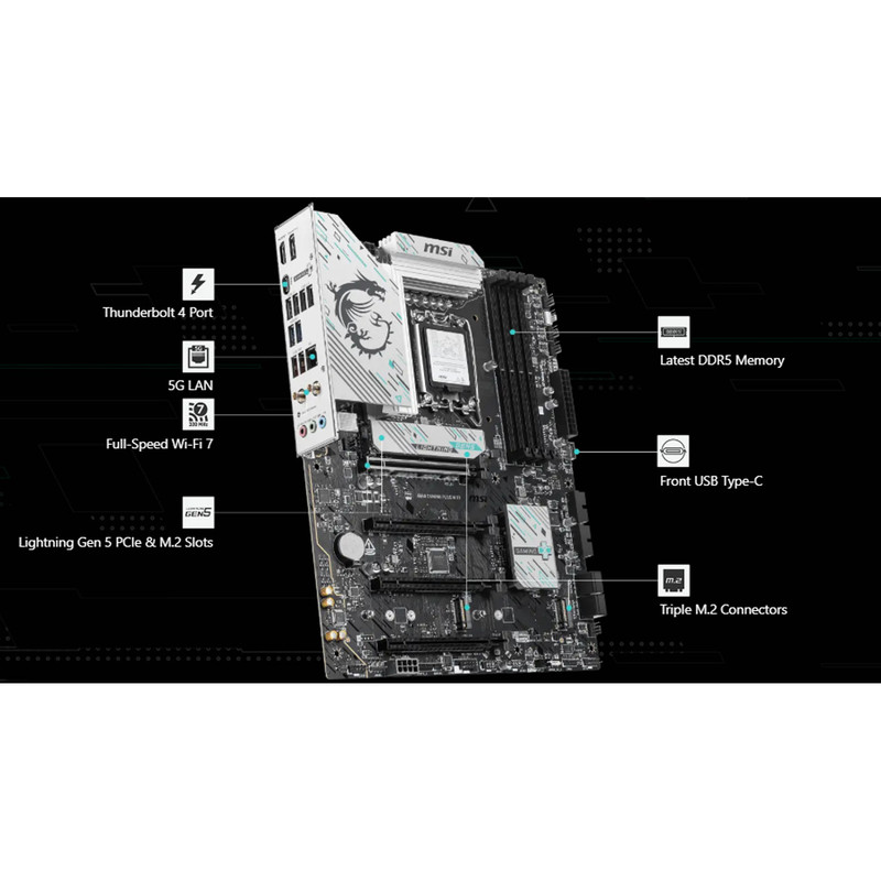 مادربرد ام اس آی مدل B860 GAMING PLUS WIFI