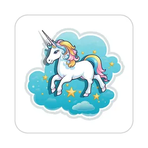 زیر لیوانی کاکتی طرح اسب تک شاخ و یونیکورن مدل mp31151