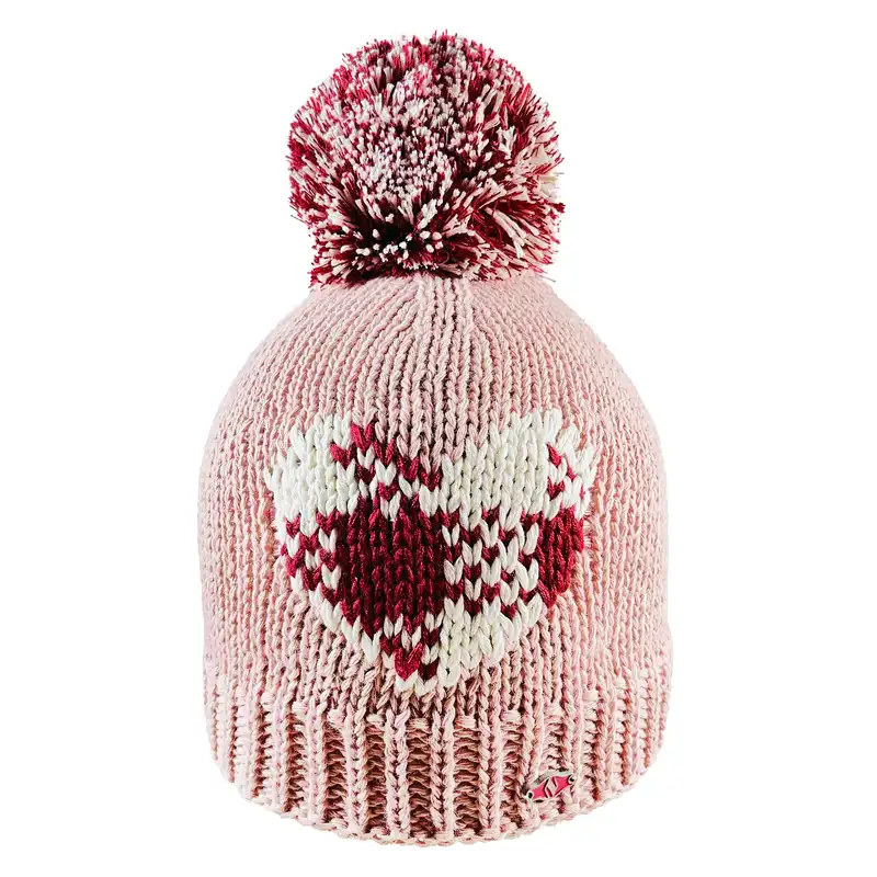 ست کلاه و شال گردن بافتنی بچگانه اندلس مدل 70041 رنگ صورتی