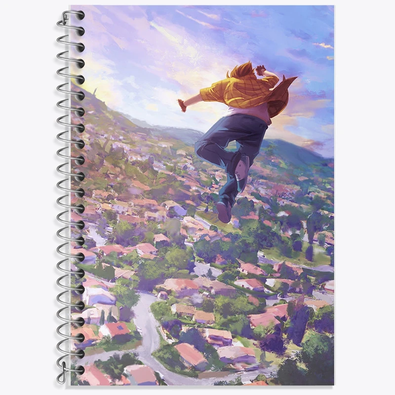 دفتر زبان 50 برگ خندالو مدل سه خط طرح پارکور (parkour) کد F1145