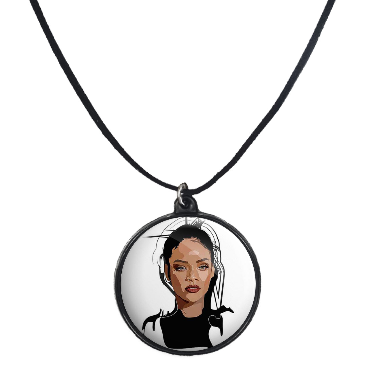 گردنبند پرمانه طرح ریحانا کد pmb.1108 مدل دو طرفه