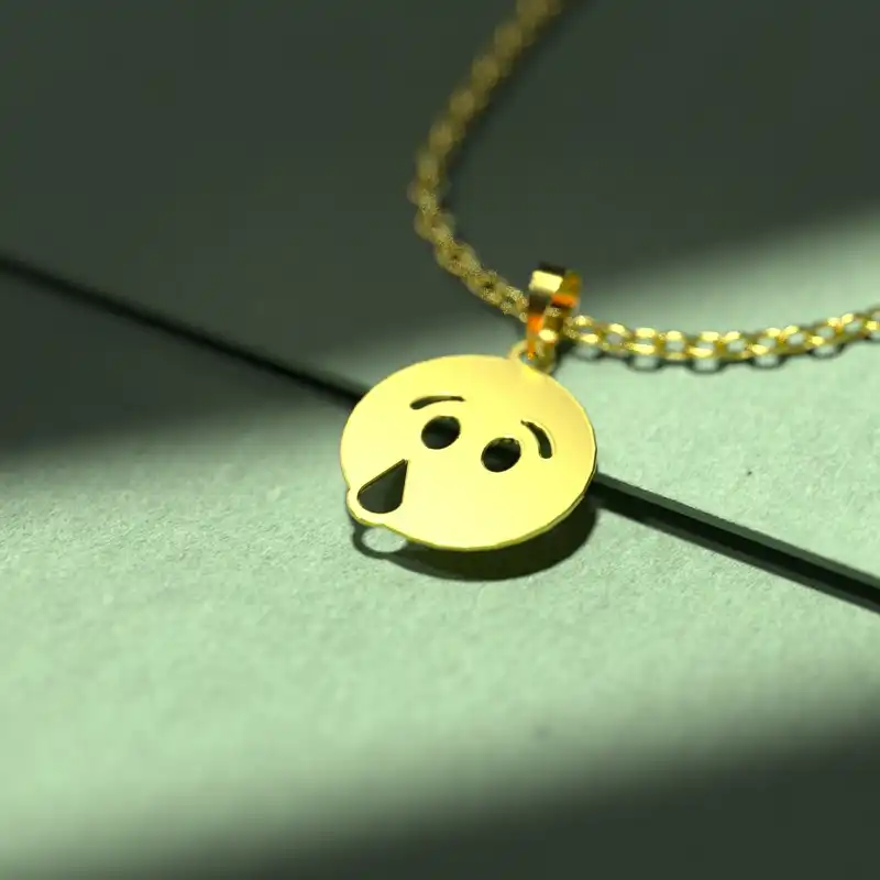 گردنبند طلا 18 عیار زنانه مدوپد مدل ایموجی کد C3-1-1081
