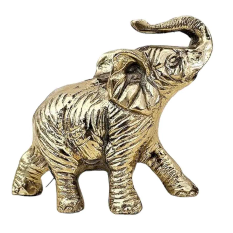 عکس شماره 2 : دکوری برنجی مدل فیل وحشی کد 340