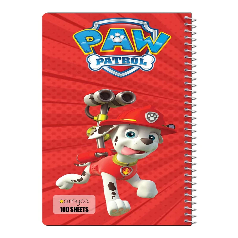 دفتر مشق 100 برگ سیمی کارنیکا طرح سگ های نگهبان paw patrol کد 27107