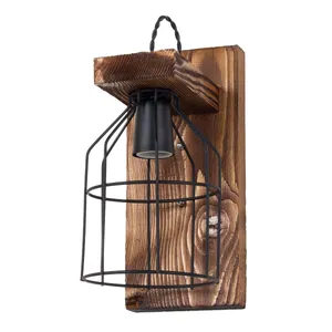 چراغ دیواری ای دی ام وود مدل چوبی قفسی کد W-41