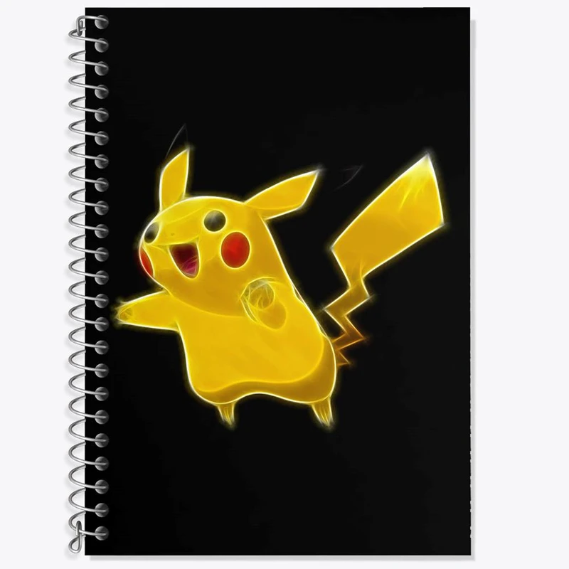 دفتر زبان 50 برگ خندالو مدل دو خط طرح پیکاچو انیمه پوکمون کد 17329