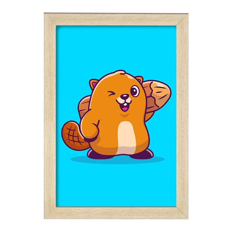 تابلو خندالو مدل حیوانات بامزه سمور کد 29637