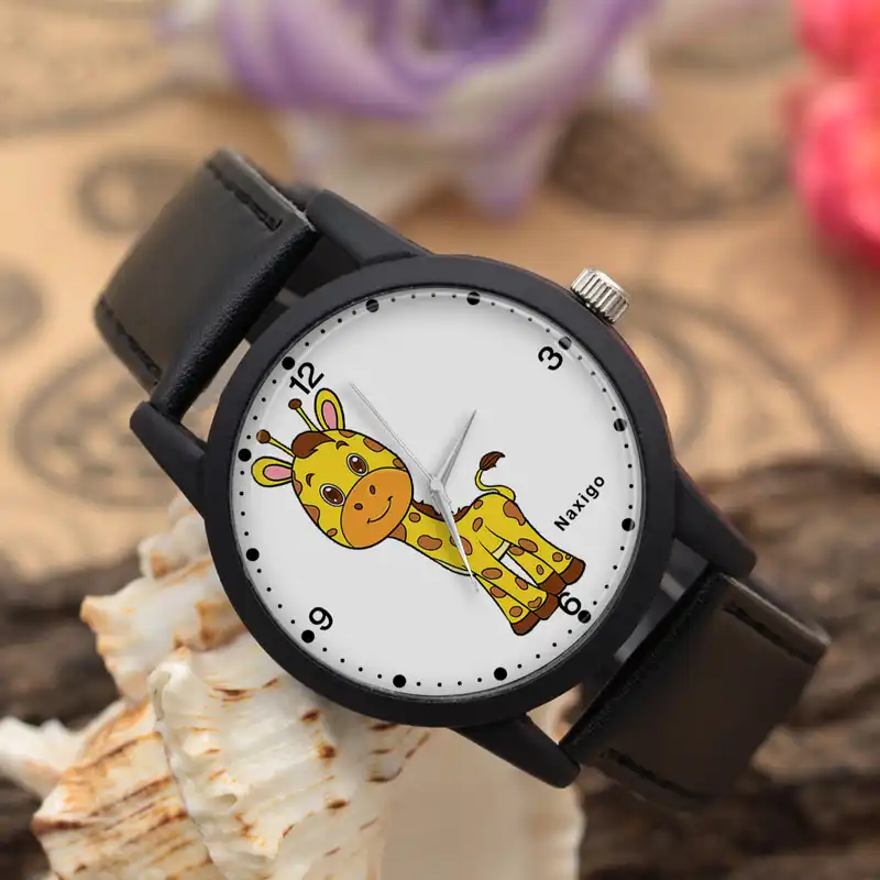 ساعت مچی عقربه ای ناکسیگو مدل زرافه کد LF12579