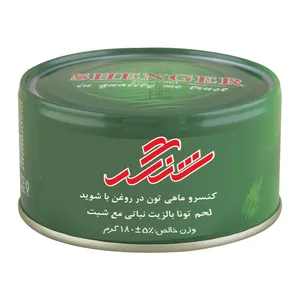 کنسرو ماهی تون در روغن با شوید شنگر- 180 گرم