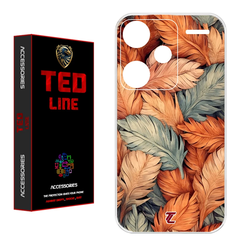 کاور تدلاین طرح برگ کد 1220 مناسب برای گوشی موبایل شیائومی Redmi Note 13 Pro Plus