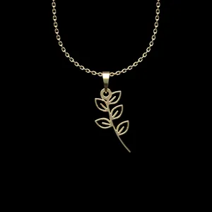 گردنبند طلا 18 عیار زنانه مدوپد مدل برگ کد L2-1-1224