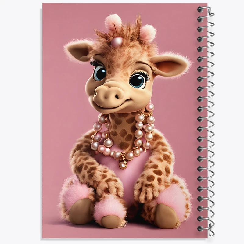 دفتر مشق 100 برگ خندالو طرح خانم زرافه کد F6987