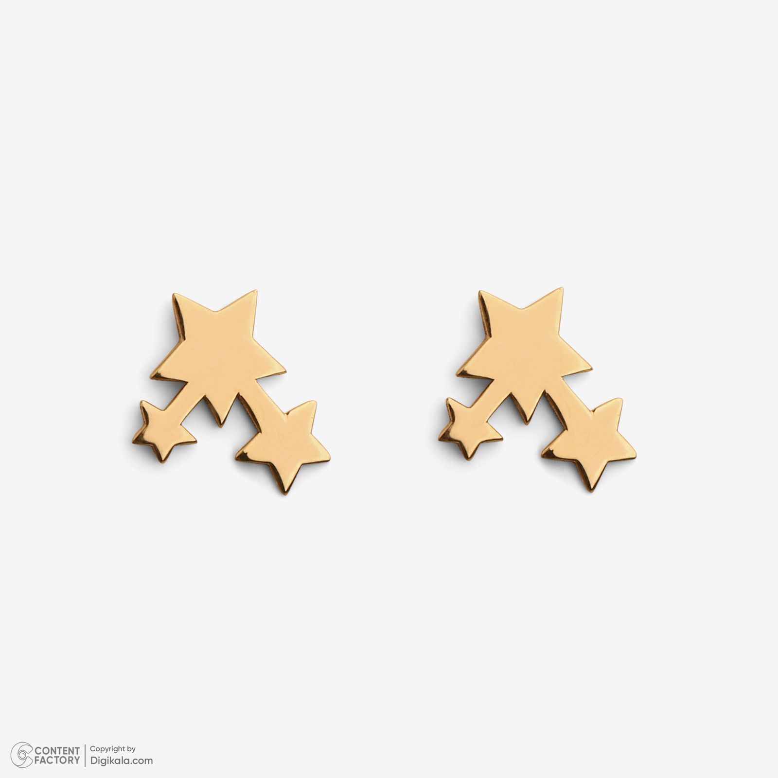 نیم ست طلا 18 عیار زنانه سایا گلد مدل 3 ستاره ns24 -  - 6