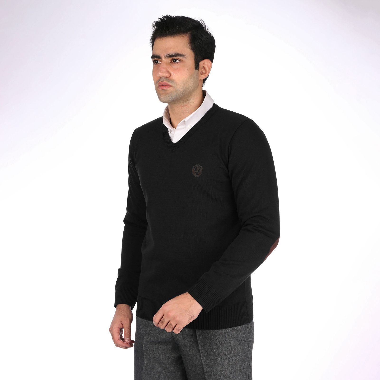 پلیور مردانه تریکو پاییزان کد P700 رنگ مشکی -  - 2